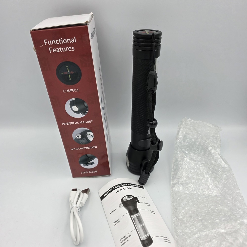 4Patriots HaloXT Rechargeable LED Flashlight Solar Powered Charger Multi-Use New - Picture 5 of 6